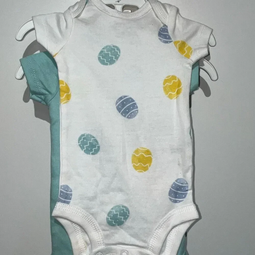 Lot of 2 Carter's Newborn My‎ First Easter Bodysuit Size 6-9 lb/0-3 Months NWT